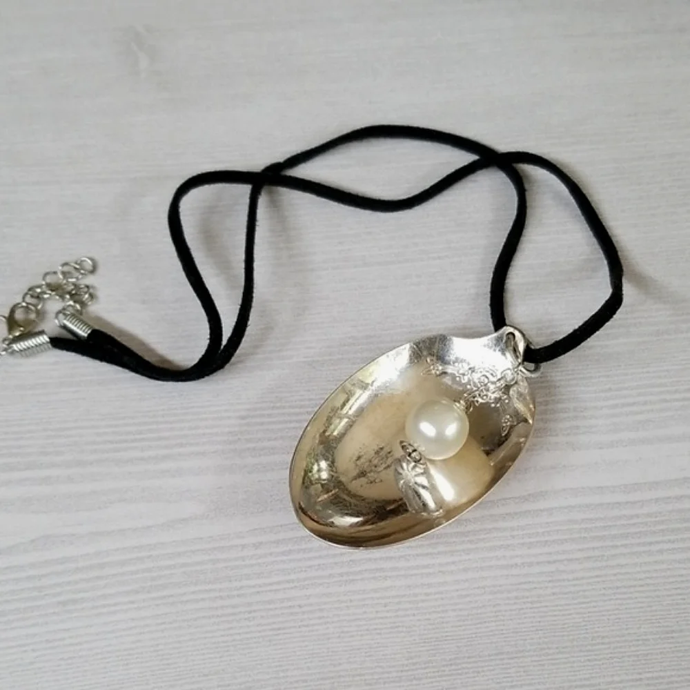 NWT Repurposed Hand Crafted Vintage Spoon Pendant Necklace